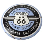 Vintage US Route 66 Sign - Porcelain States Shield Old Road Gas Pump Sign