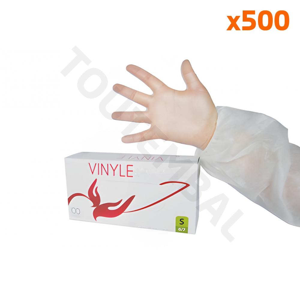 Gants vinyle jetables taille M par 500 pour une protection quotidienne