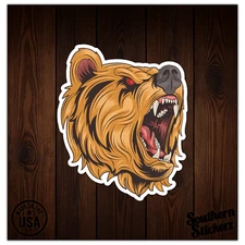 Grizzly Brown Bear - Vinyl Decal Sticker - Car Window Laptop - ebn8069