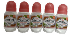 Crystal Deodorant Essence Roll-On 2.25oz Coconut Vanilla Lot of 5 No Aluminum