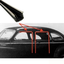 For 1930-1962 Desoto Chrome Beaded Flexible Window Glass Run Channel