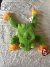 Ty Beanie Baby Smoochy the Frog 1997 PVC Pellets, New Teenie Beenie Mint Vintage