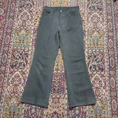 VTG Rare 50s Foremost Penneys Flare Leg Cotton Black Denim Work Jeans 35x30 USA
