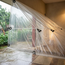 Clear Heavy Duty Plastic Tarp with Grommets for Greenhouse & Outdoor Protection