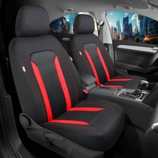 Schonbezüge Sitzbezüge für Fiat 500 Gen 1 Bj ab 2007 in Schwarz/Rot TF3