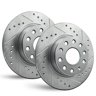 For Audi Q3 2015-2018 - Front Drilled and Slotted Rotors