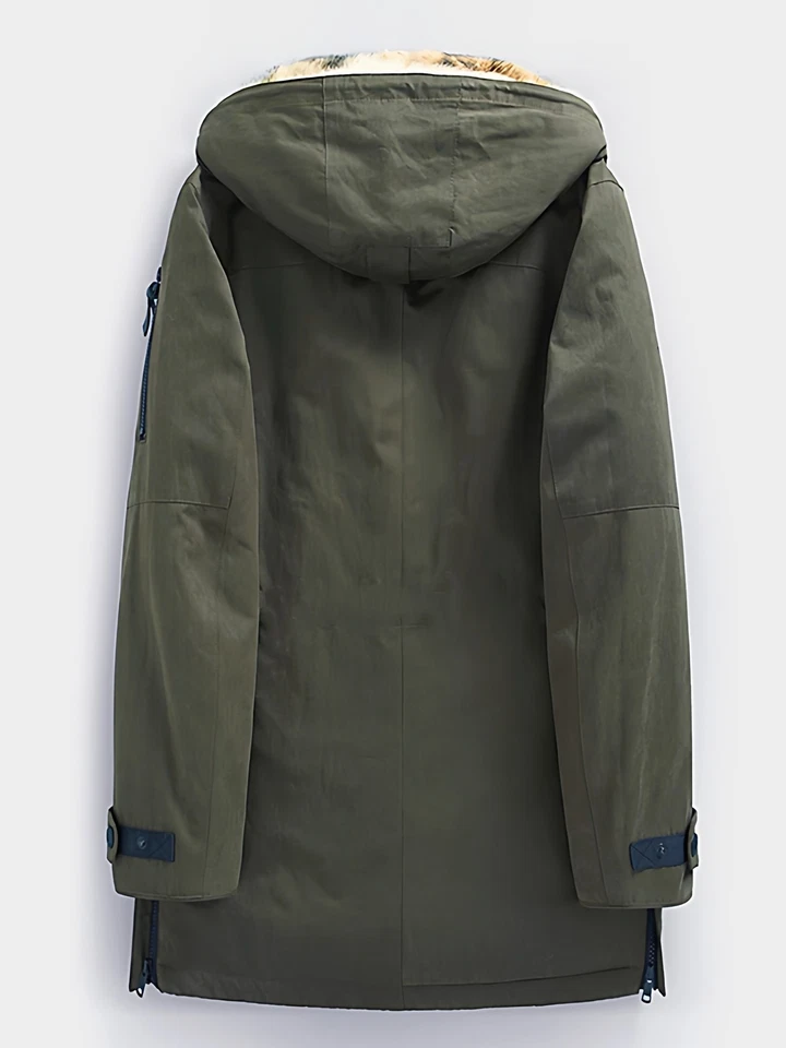 Mens 2026 Parka Suit Jackets Winter Mid Length Real Fur Lining Thick Fur Jacket - Image 4 of 4