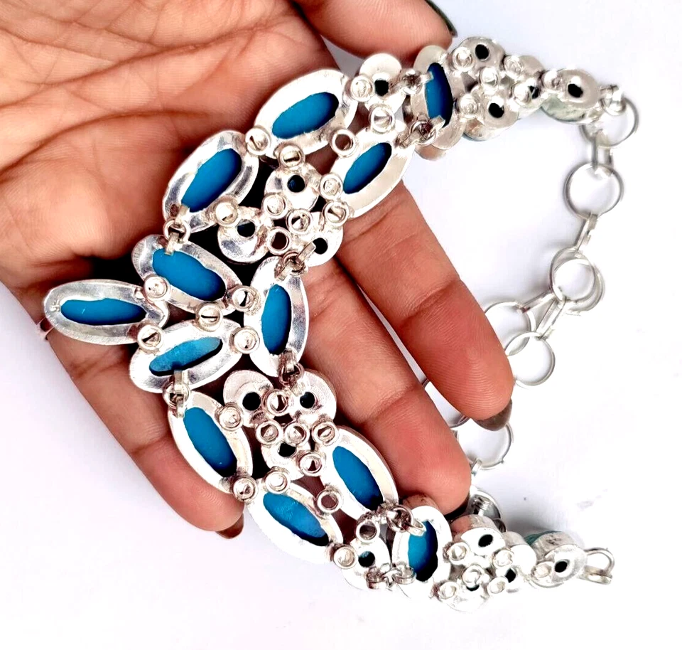 Australian Triplets Opal Gemstone 925 Sterling Silver Handmade Jewelry Necklace - Image 2 of 4