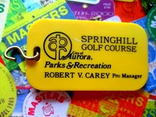 vtg - PGA Golf Bag Tag - SPRINGHILL GOLF COURSE gc - Aurora CO