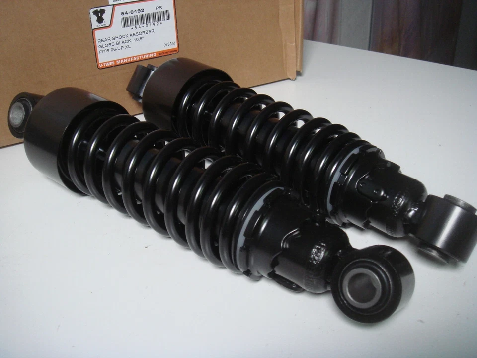 Amortiguadores Harley XL Sportster 10,5" negro brillo descendente 2006-18 V-Twin 54-0192 Y3 Foto 2 de 4