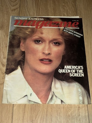 Sunday Express Magazin 1983 - Meryl Streep Cover & Interview. Marie Helvin