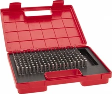 Value Collection 190 Piece, 0.061-0.25" Diameter Plug and Pin Gage Set Minus ...