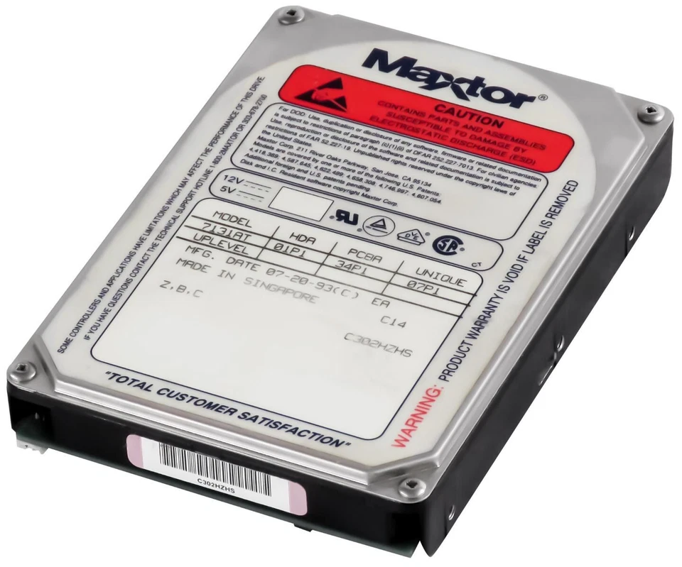 Hard Drive Maxtor 7131AT 131MB 3600U/Min 64KB Ata Ide Pata 3.5 " Inch - Image 2 of 3