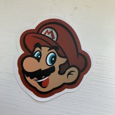 2  Nintendo Vinyl Decal Mario Face Switch Dock 3DS Wii Cup Bottle GBA Car Truck