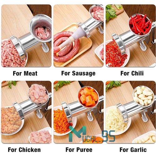 Table Manual Meat Grinder Mincer Stuffer Sausage Pasta Filler Maker Machine - Picture 5 of 16