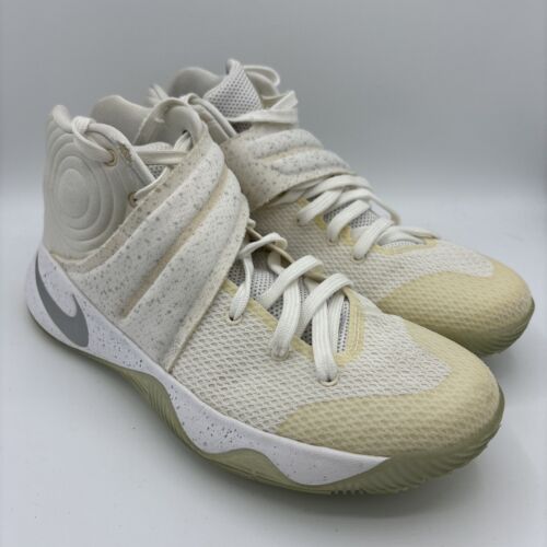 Men’s Kyrie 2 White Metallic Silver Nike Basketball NBA (819583-107) Sneakers - Picture 1 of 12