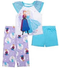 NWT Toddler Girls Disney Frozen Love Sparkle Pajama 2T Anna Elsa 3pc Set 38