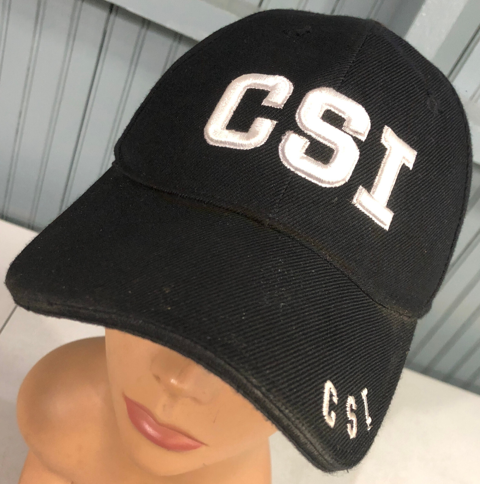 CSI Black Adjustable Baseball Cap Hat - image 1