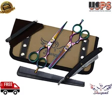Professional Salon Hair Cutting+Thinning Scissors Barber Shears Hairdressing Set
