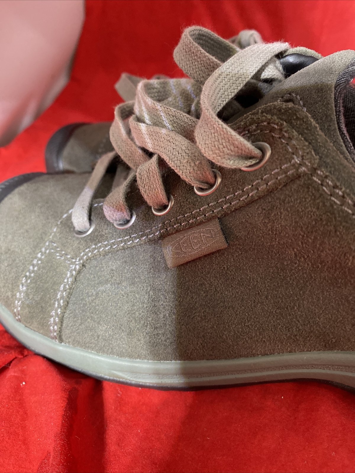 Keen Reisen scarpa casual bassa stringata donna US 7 grigio pelle scamosciata 1011443