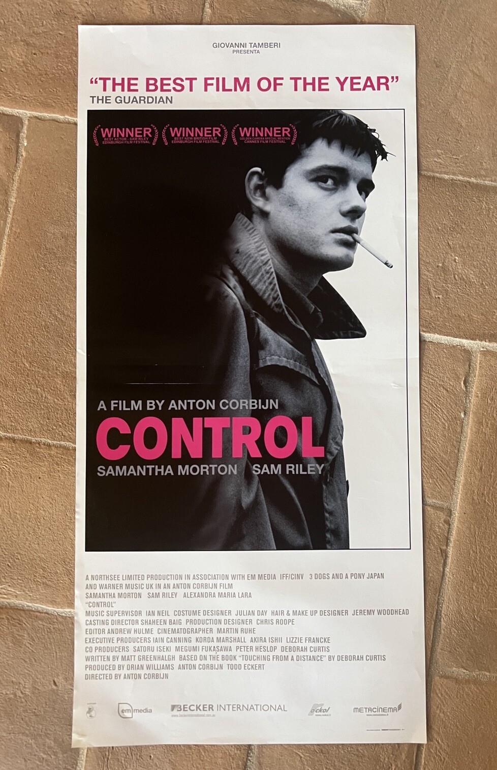 Locandina originale film Control (2008) - Regia di Anton Corbijn