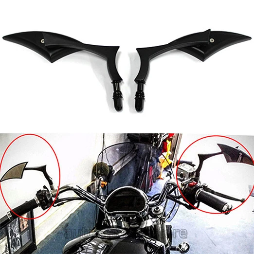 Боковые зеркала заднего вида для мотоциклов Harley Davidson Fatboy Road King Softail сделано в США - Изображение 2 из 4