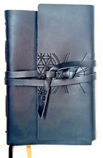 Journal / Sketchbook 8X6 Handmade Embossed Leather 240 Non-lined pgs New in Box