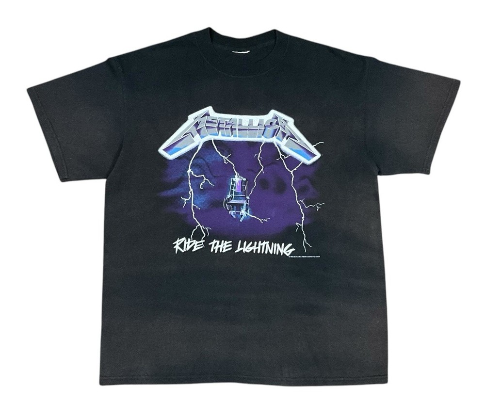 Vintage 1994 Metallica Ride the Lightning Giant Metal Band Tee Shirt Large