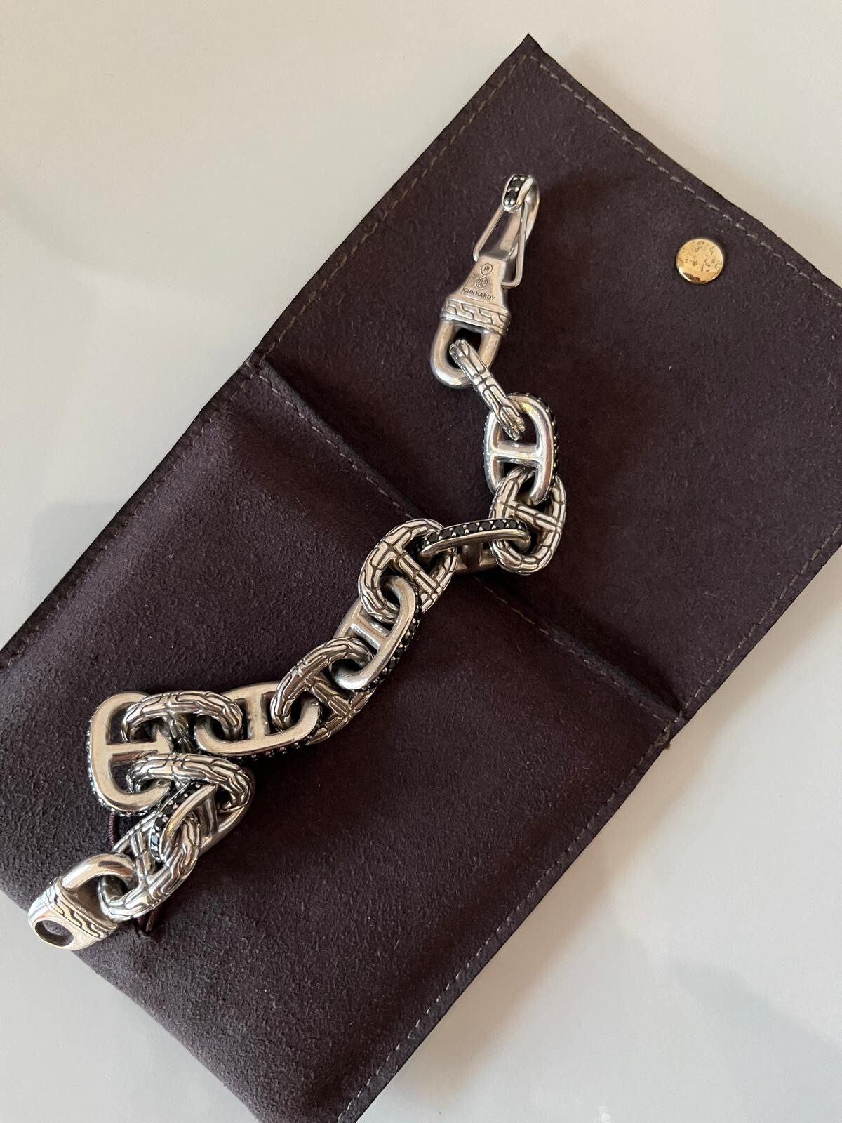 UNIQUE John Hardy Solid Silver & Black Sapphire B… - image 4