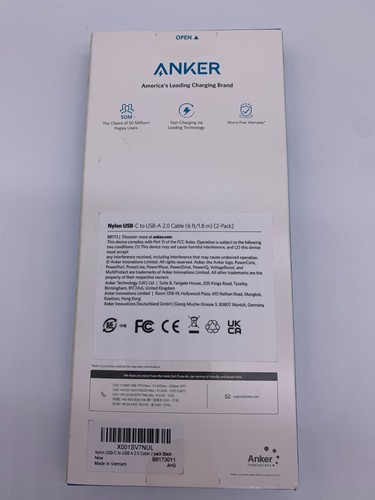 2 pack Anker Nylon USB-C to USB-A 6FT + Anker 333 USB-C TO USB-C 6FT - Picture 2 of 4