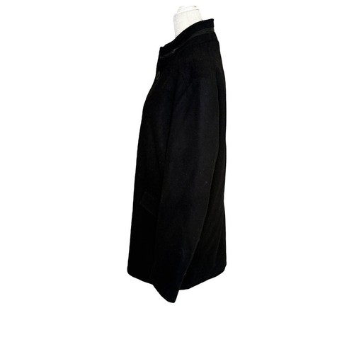Kenneth Cole New York Wool Blend Topcoat Modern Overcoat Jacket Black Size Large - Picture 2 of 7