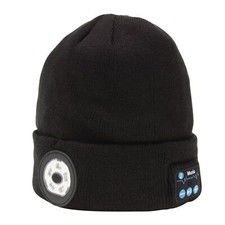 Draper Smart Wireless Rechargeable Beanie With Led Head Torch Black - 28346