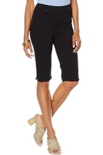 DG2 by Diane Gilman Virtual Stretch Pull-On Bermuda Short Basic Black