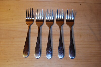 5 Stanley Rogers JOHN WEITZ Stainless Steel Korea 6-1/8'' Salad Forks