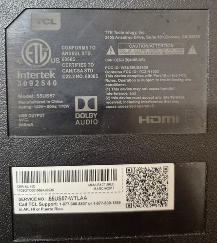 Placa base placa base 40-SX7KNA-MAG4HG T8-55NA2D-MA1 55US57 TV E/O Shield - Imagen 6 de 6