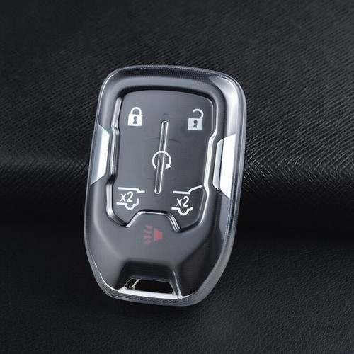 Transparent TPU Key Cover Fob Case Fit For Chevrolet Silverado Tahoe GMC Yukon