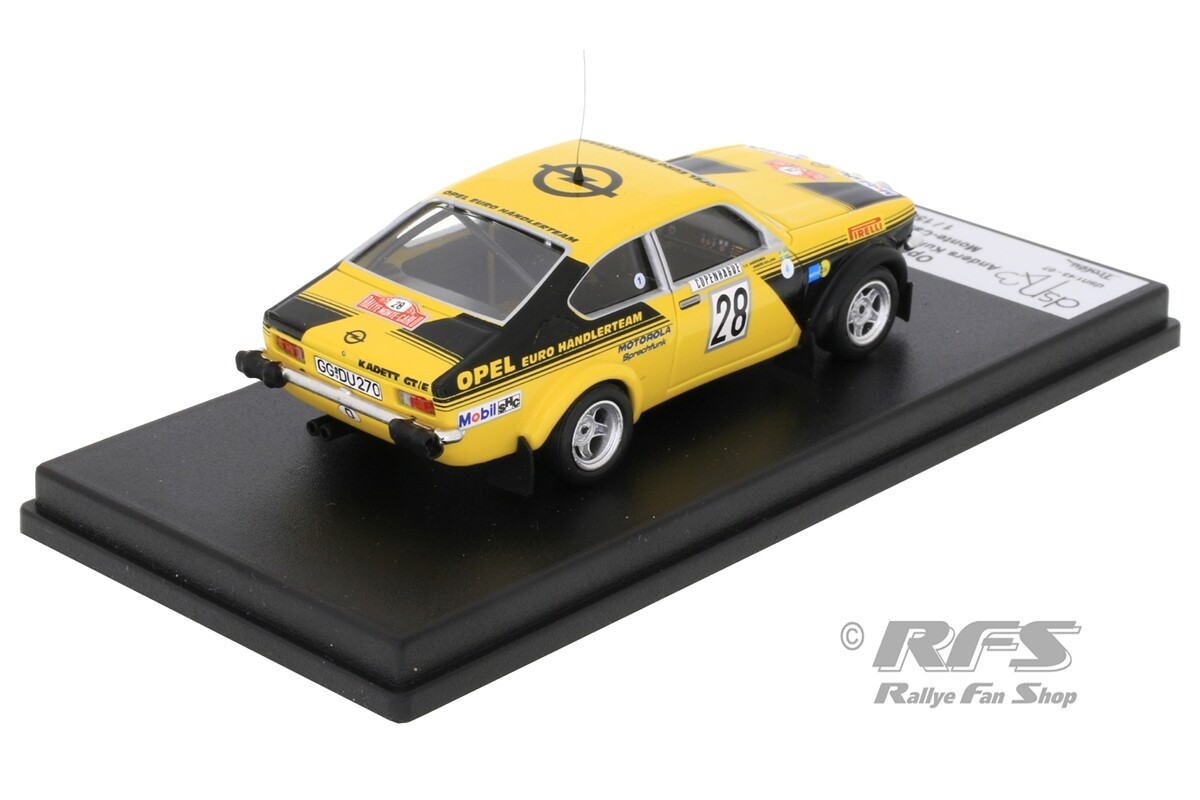 Opel Kadett GT/E Eurohändler Monte Carlo 76 N°28 - Trofeu DSN07 - Échelle 1/43 - Résine