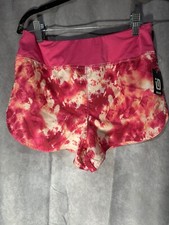 ID Ideology Athletic Tie-Dye Elastic-Waist Shorts Pink Shock Pull On Size L
