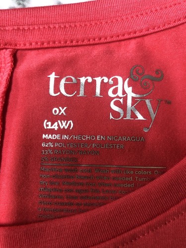 Terra & Sky Pink Sleeveless Top Tank Size 0X 14W NWT - Picture 3 of 5