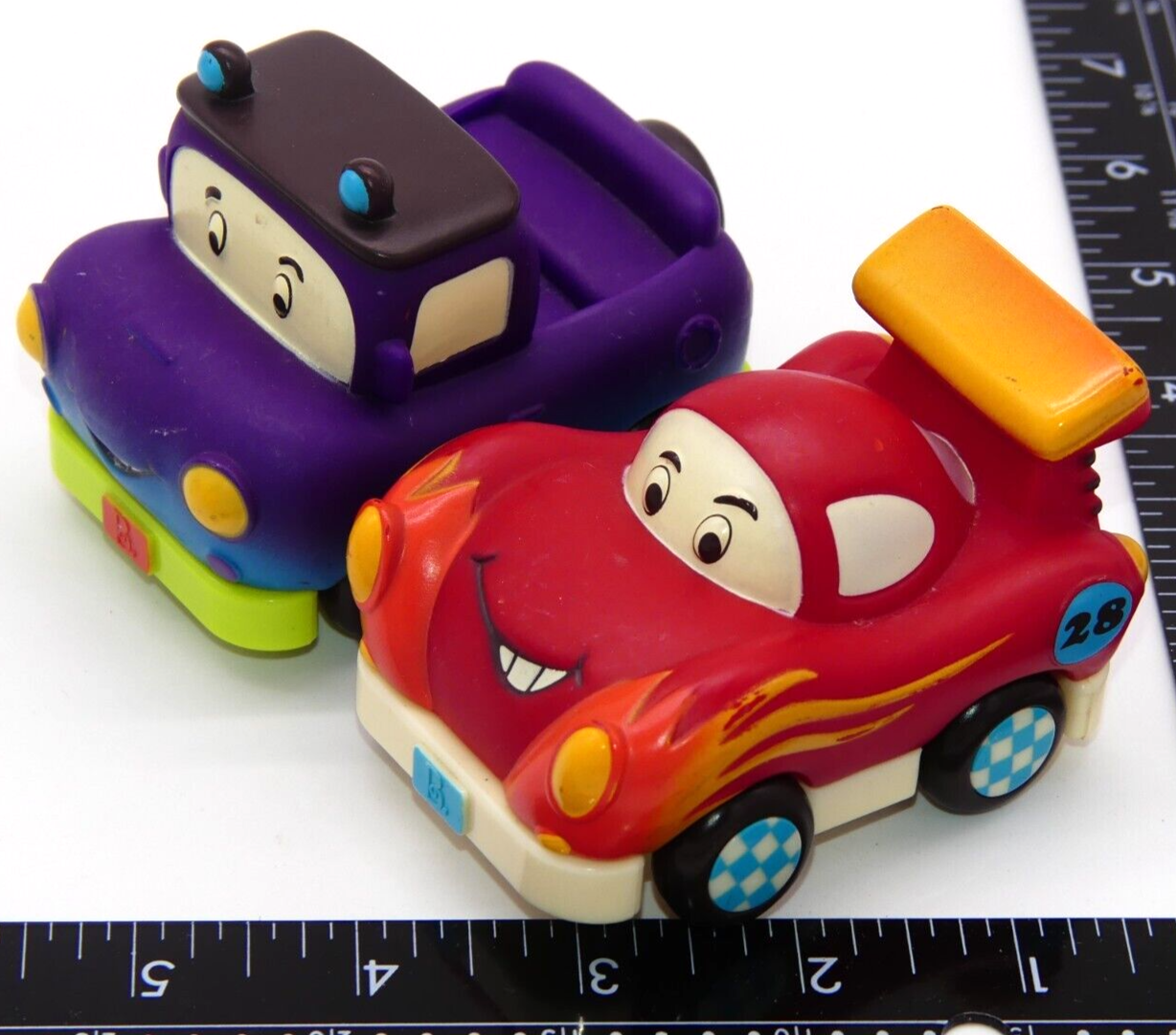 Wheelies Toy Rip Lot of 2 Mini Wheelies Pull-Back Race Car Truck Toy Battat | eBay