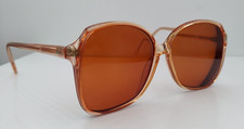 Vintage Anthony Martin Triss Brown Translucent Oval Sunglasses FRAMES ONLY