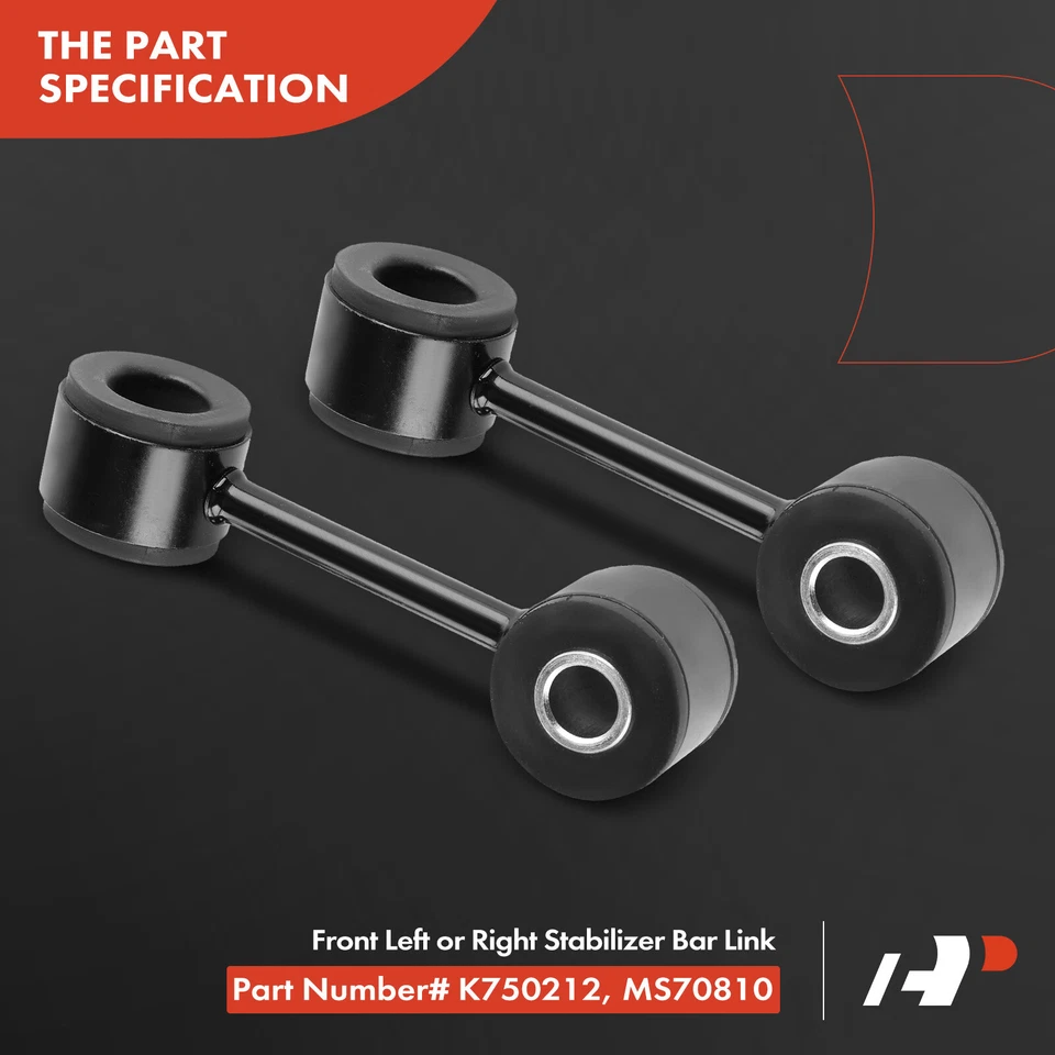 2 peças novo link de extremidade de barra oscilante dianteira esquerda e direita para Volkswagen EuroVan 1993-2003 - Imagem 2 de 4