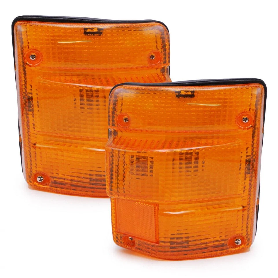Par de lámparas de esquina naranja ámbar para Hino FL18 FM227 FM FF GD 1985-1991 Foto 4 de 4