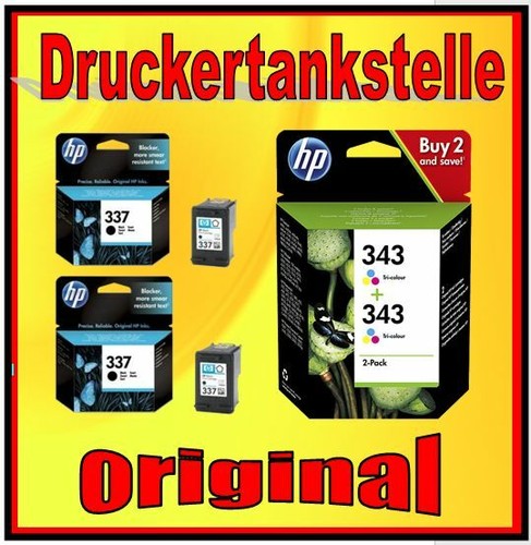4 Original HP No. 343 + 337 Sparpaket C9364 C8766 Deskjet 5940 6940 - Foto 11