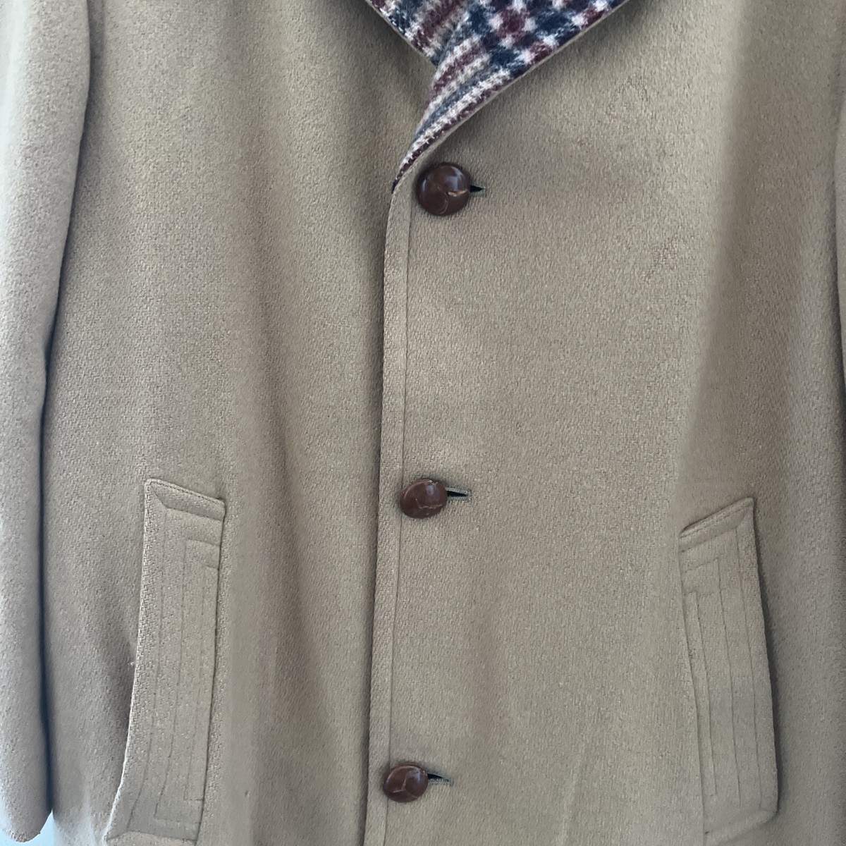Zero King Vintage Wool 3 Button Overcoat Car Coat Men's 38 Zero King Vintage Wool 3 Button Overcoat Car Coat Men's 38