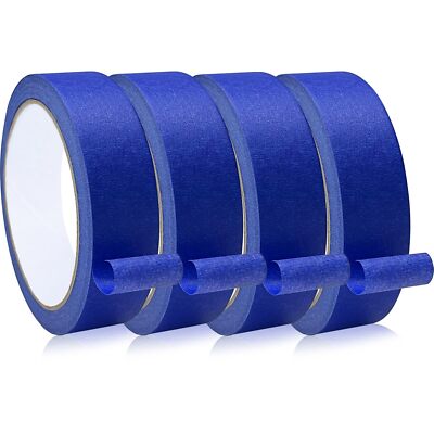4 Rolls Blue Painters Tape, Masking Tape, Painter'S Tape, Painting Tape