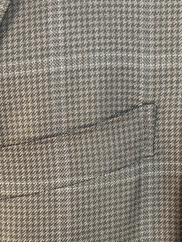 Ermenegildo Zegna Trofeo Silk Wool Men 56L Brown Plaid Sport Coat Jacket Blazer - Picture 9 of 10