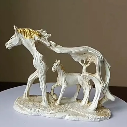Sheremart Gallopressia Sherum Gallopressia,Handmade Horse Statue with Baby Horse - Picture 7 of 10