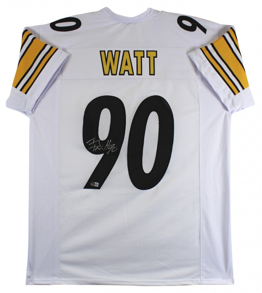 T J Watt Signed Pittsburgh Steelers Jersey (Beckett QR Code Card