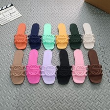 2026 New Women Flatform Summer Strap Sliders Shoes Slip on Sandals Classic UK